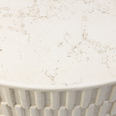Four Hands Callisto Outdoor Coffee Table - Aged White Concrete