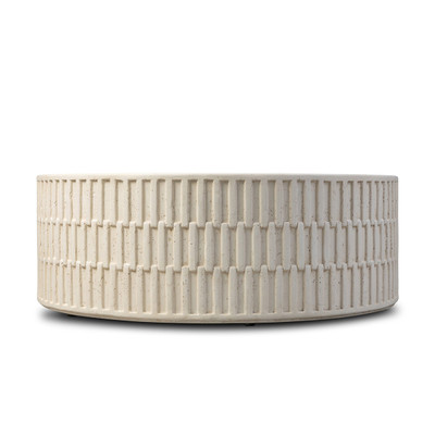 Four Hands Callisto Outdoor Coffee Table - Aged White Concrete