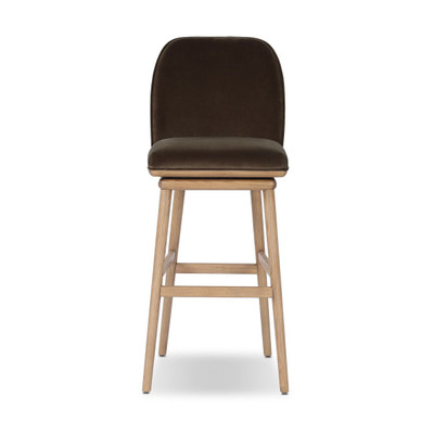 Four Hands Camden Swivel Stool - Surrey Mink - Bar