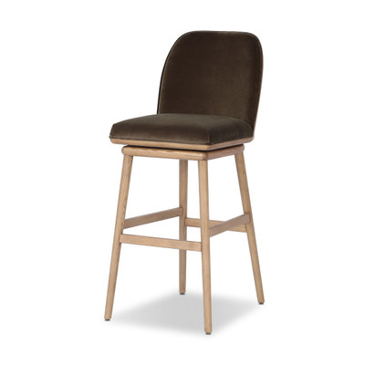 Four Hands Camden Swivel Stool - Surrey Mink - Bar