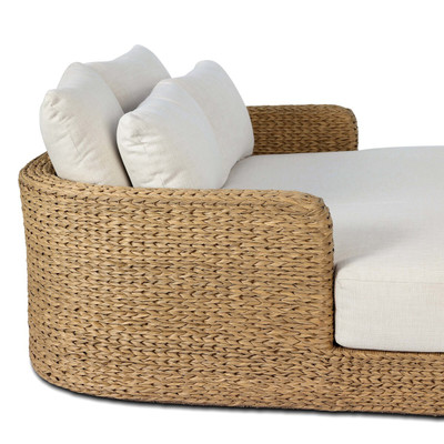 Four Hands Caney Outdoor Double Chaise - Vergo Cream