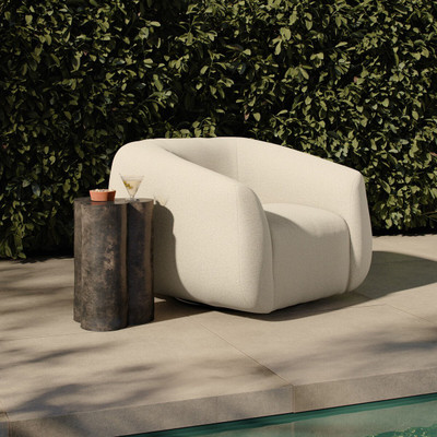 Four Hands Channing Outdoor Swivel Chair - Jasper Natural