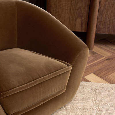 Four Hands Chantal Swivel Club Chair - Surrey Ochre