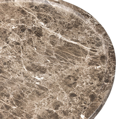 Four Hands Claire Outdoor End Table - Veined Brown Concrete