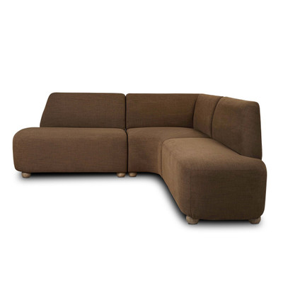 Four Hands Clemence Dining Banquette L Shape 88.5" - Crypton Nomad Mushroom