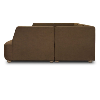 Four Hands Clemence Dining Banquette U Shape 117.5" - Crypton Nomad Mushroom