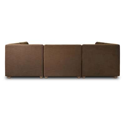 Four Hands Clemence Dining Banquette U Shape 117.5" - Crypton Nomad Mushroom