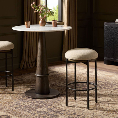 Four Hands Cofer Swivel Stool - Weslie Flax - Counter
