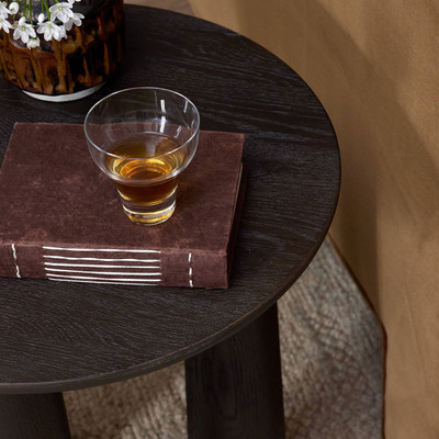Four Hands Cooper Nesting End Table - Short - Smoked Black