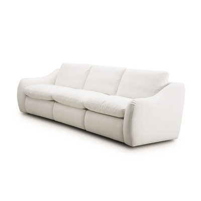 Four Hands Crawford Power Recliner 3Pc Sectional Sofa - Crypton Nomad Snow