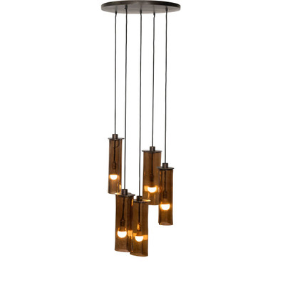 Four Hands Cristabel Chandelier - Brown Cast Glass