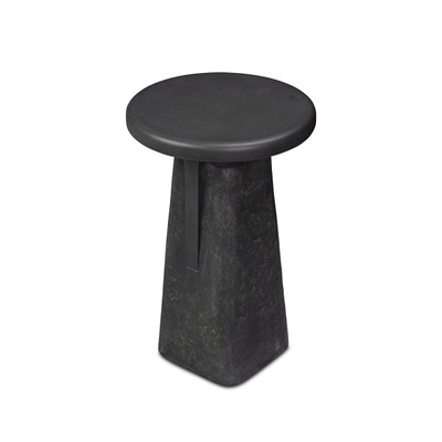 Four Hands Daro Outdoor End Table - Charcoal Concrete