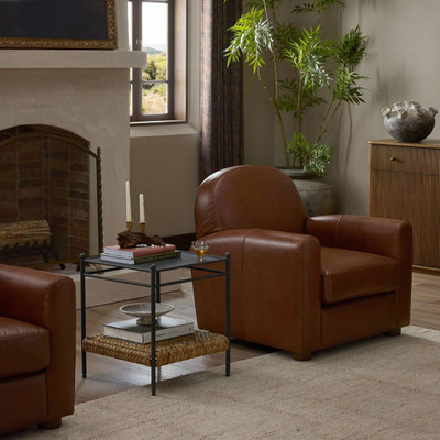 Four Hands Draper Chair - Dulane Mahogany