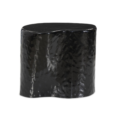 Four Hands Dulcie End Table - Glossy Black Cast Aluminum
