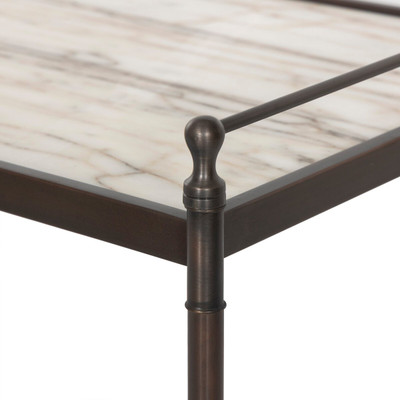 Four Hands Eisen Nightstand - Striated Marble