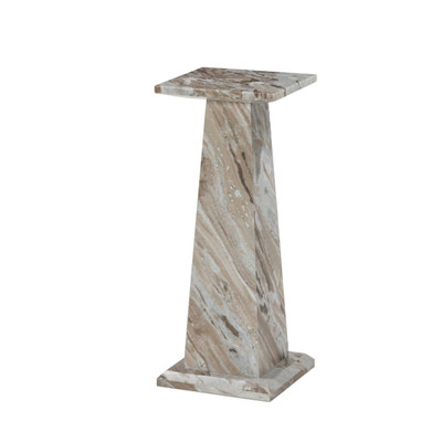 Four Hands Ellric Pedestal 30" - Beige Marble