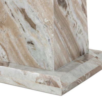 Four Hands Ellric Pedestal 30" - Beige Marble