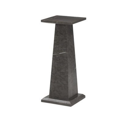 Four Hands Ellric Pedestal 30" - Grey Italian Marble