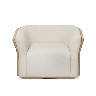 Four Hands Emilian Outdoor Swivel Chair - Vergo Cream