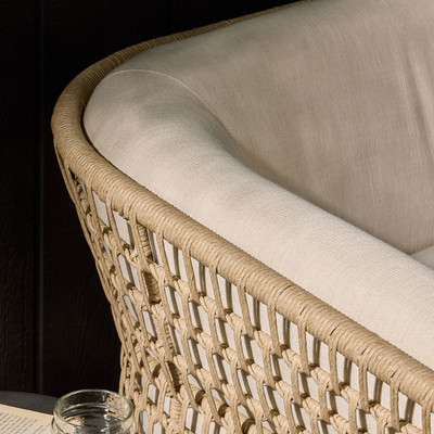 Four Hands Emilian Outdoor Swivel Chair - Vergo Cream