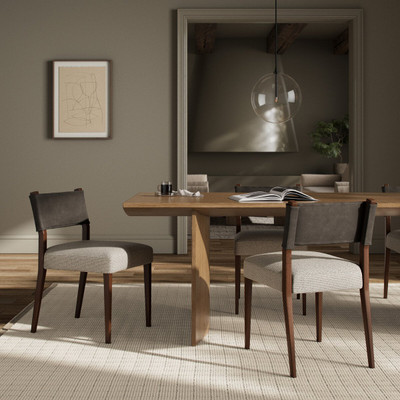 Four Hands Ferris Dining Chair - Nubuck Charcoal NEW