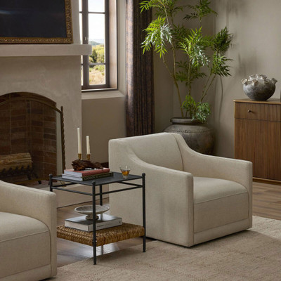 Four Hands Gianna Swivel Chair - Antwerp Natural