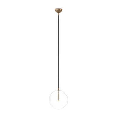 Four Hands Glass Globe 300 Pendant - Heritage Bronze Brass - Organic Glass