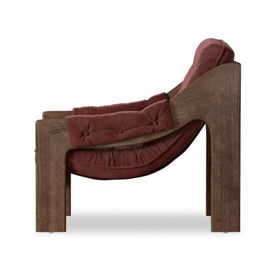 Four Hands Halston Chair - Nubuck Burgundy