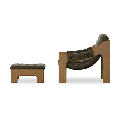 Four Hands Halston Chair w/Ottoman - Dulane Moss