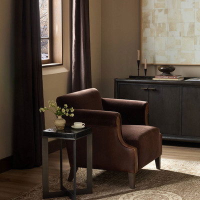 Four Hands Harvey Chair - Monte Chocolate