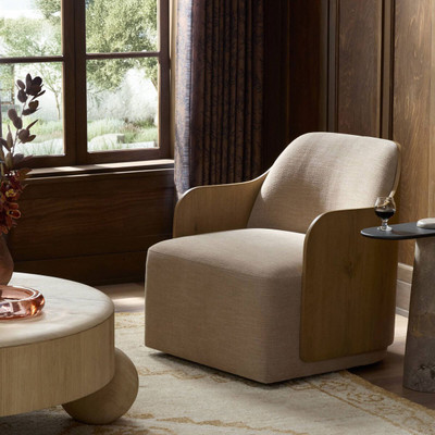 Four Hands Hemphill Swivel Chair - Laughlin Natural