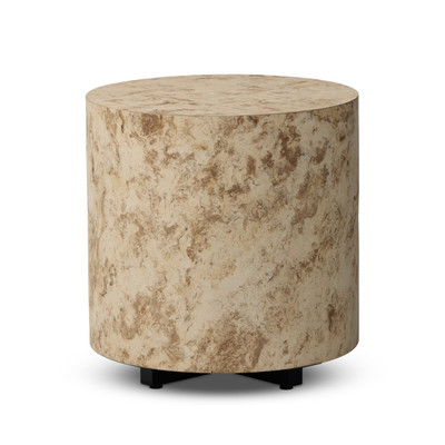 Four Hands Hudson Round End Table - Bark Paper