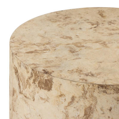 Four Hands Hudson Round End Table - Bark Paper