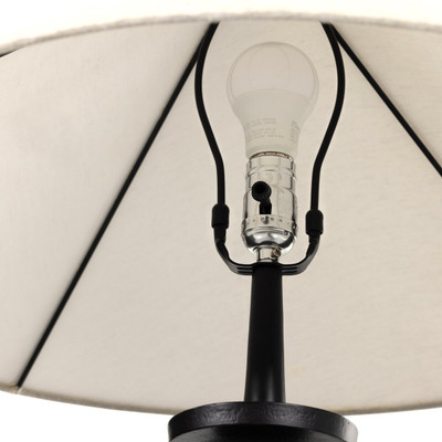 Four Hands Innes Tapered Shade Floor Lamp - Matte Black Cast Aluminum