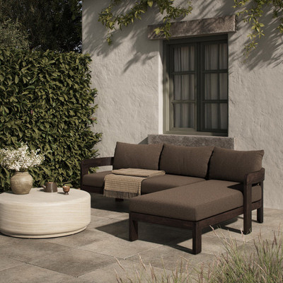 Four Hands Jackson Outdoor 2PC Sectional - RAF Chaise - Ellor Brown