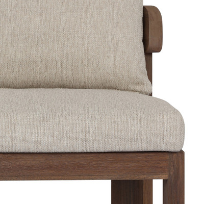 Four Hands Jackson Outdoor Armless Dining Chair - Ellor Beige