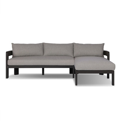 Four Hands Jackson Outdoor Metal 2PC Sectional - RAF Chaise - Concha Fog