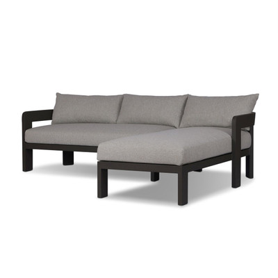 Four Hands Jackson Outdoor Metal 2PC Sectional - RAF Chaise - Concha Fog