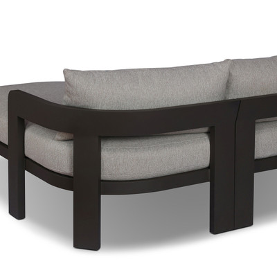 Four Hands Jackson Outdoor Metal 2PC Sectional - RAF Chaise - Concha Fog