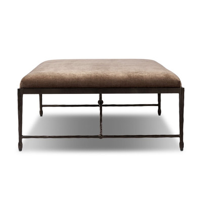 Four Hands Jade Cocktail Ottoman - Altair Mushroom