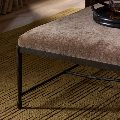 Four Hands Jade Cocktail Ottoman - Altair Mushroom