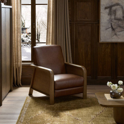 Four Hands Janek Recliner - Havana Brown