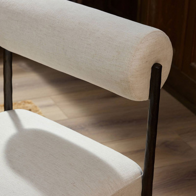 Four Hands Jazelle Metal Dining Chair - Crypton Nomad Snow