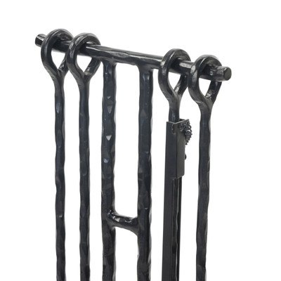 Four Hands Jetta Fire Poker - Hammered Black Iron