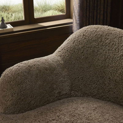 Four Hands Julius Chaise - Taupe Shearling