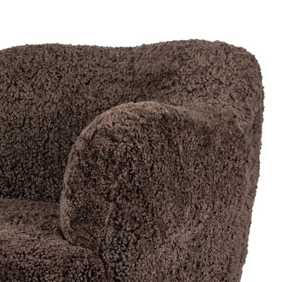 Four Hands Julius Swivel Chair - Cocoa Shearling