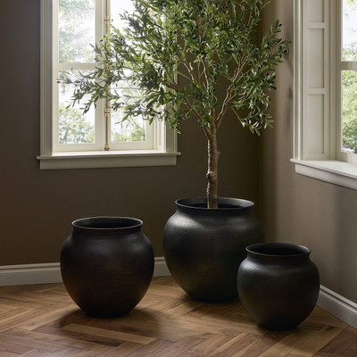 Four Hands Kavya Large Planter - Hammered Antique Bronze