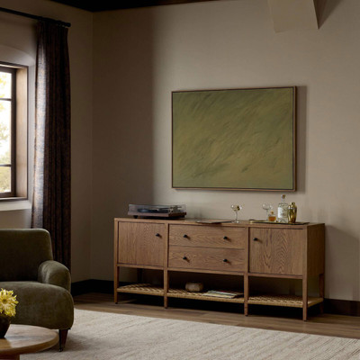Four Hands Kenzo Media Console - Natural Paper Cord