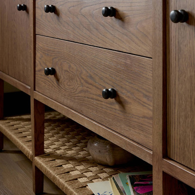 Four Hands Kenzo Media Console - Natural Paper Cord