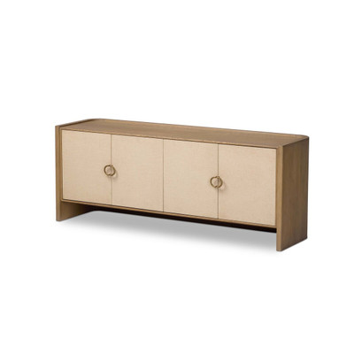 Four Hands Kiran Media Console - Beige Painted Linen